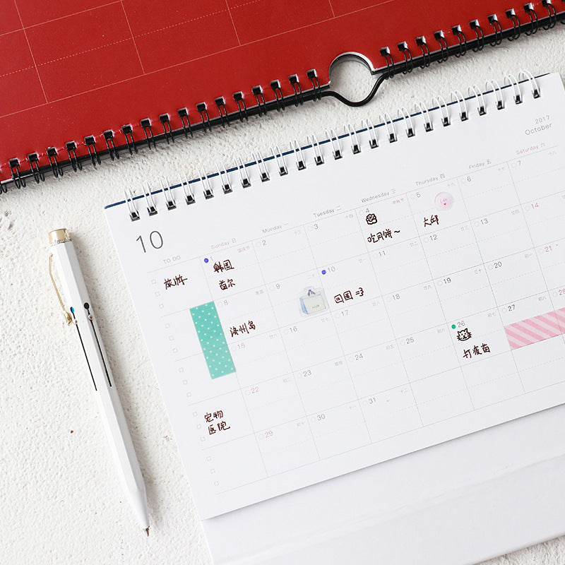 2018 Table Calendar & Planner